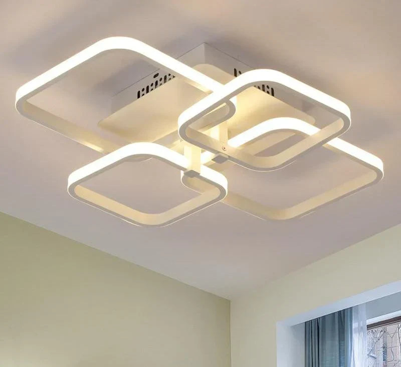 Lustre Carré à Étages Illuminés - Mabrera™